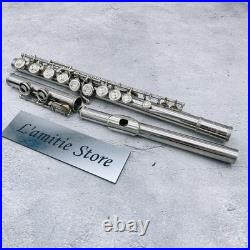 YAMAHA YFL-211 Flute White Bronze Silver Plate YFL211 E Mechanism Covered Offset