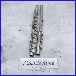 YAMAHA YFL-211 Flute White Bronze Silver Plate YFL211 E Mechanism Covered Offset