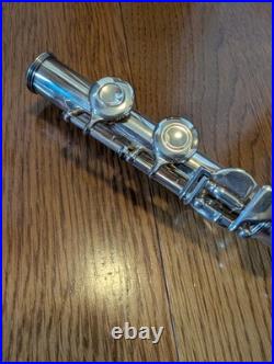 YAMAHA YFL 211-S CONCERT FLUTE Silver Plating with Hard Case USED