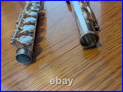 YAMAHA YFL 211-S CONCERT FLUTE Silver Plating with Hard Case USED