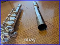YAMAHA YFL 211-S CONCERT FLUTE Silver Plating with Hard Case USED