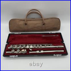 YAMAHA YFL-211 Student Flute Silver Plating with Hard Case + Bag Used YFL211