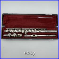 YAMAHA YFL-211 Student Flute Silver Plating with Hard Case + Bag Used YFL211