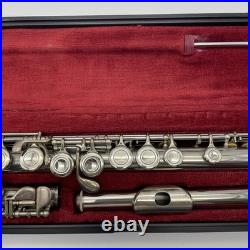 YAMAHA YFL-211 Student Flute Silver Plating with Hard Case + Bag Used YFL211