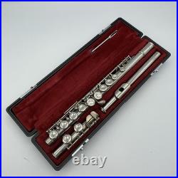 YAMAHA YFL-211 Student Flute Silver Plating with Hard Case + Bag Used YFL211