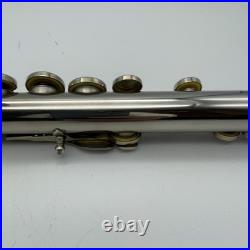 YAMAHA YFL-211 Student Flute Silver Plating with Hard Case + Bag Used YFL211