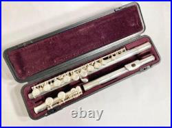 YAMAHA YFL-221 Flute Nickel Silver Plated Used with Case From JAPAN