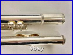 YAMAHA YFL-221 Flute Nickel Silver Plated Used with Case From JAPAN