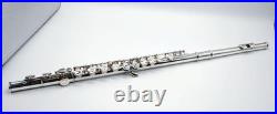 YAMAHA YFL-221 Flute Silver with hard Case Used free shipping