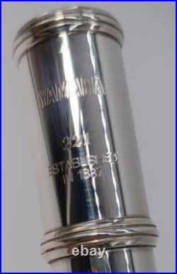 YAMAHA YFL-221 Flute Silver with hard Case Used free shipping
