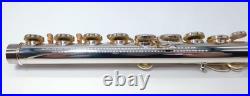 YAMAHA YFL-221 Flute Silver with hard Case Used free shipping