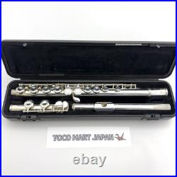 YAMAHA YFL-221 Student Flute Nickel Silver Plated Used with Hard Case #B0200