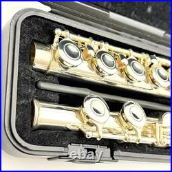 YAMAHA YFL-221 Student Flute Nickel Silver Plated Used with Hard Case #B0200