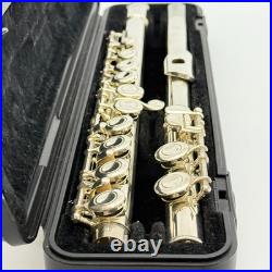 YAMAHA YFL-221 Student Flute Nickel Silver Plated Used with Hard Case + Bag #B0035