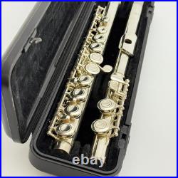 YAMAHA YFL-221 Student Flute Nickel Silver Plated Used with Hard Case + Bag #B0035
