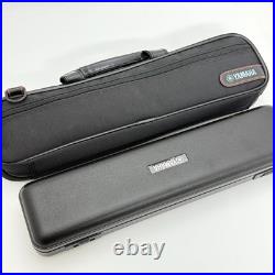 YAMAHA YFL-221 Student Flute Nickel Silver Plated Used with Hard Case + Bag #B0035