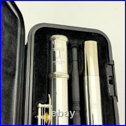 YAMAHA YFL-221 Student Flute Nickel Silver Plated Used with Hard Case + Bag #B0087