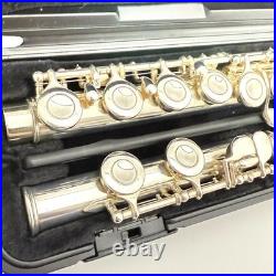YAMAHA YFL-221 Student Flute Nickel Silver Plated Used with Hard Case + Bag #B0200