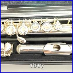 YAMAHA YFL-221 Student Flute Nickel Silver Plated Used with Hard Case + Bag #B0200