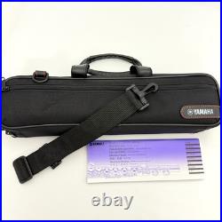 YAMAHA YFL-221 Student Flute Nickel Silver Plated Used with Hard Case + Bag #B0200