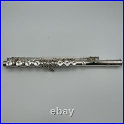 YAMAHA YFL-221 Student Flute Nickel Silver Plated Used with Hard Case From JAPAN
