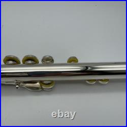 YAMAHA YFL-221 Student Flute Nickel Silver Plated Used with Hard Case From JAPAN