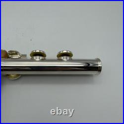 YAMAHA YFL-221 Student Flute Nickel Silver Plated Used with Hard Case From JAPAN
