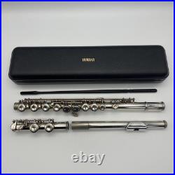 YAMAHA YFL-221 Student Flute Nickel Silver Plated Used with Hard Case Used 221