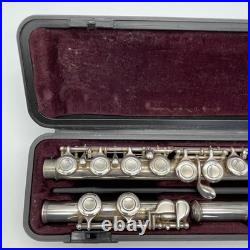 YAMAHA YFL-221 Student Flute Nickel Silver Plated Used with Hard Case Used 221