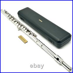 YAMAHA YFL-221 Student Flute Nickel Silver Plated with Hard Case Good condition