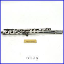 YAMAHA YFL-221 Student Flute Nickel Silver Plated with Hard Case Good condition