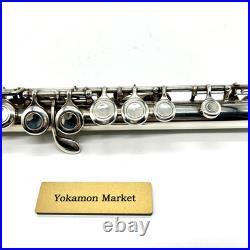 YAMAHA YFL-221 Student Flute Nickel Silver Plated with Hard Case Good condition