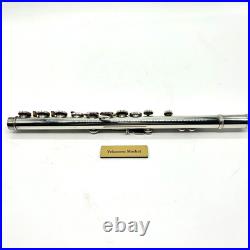 YAMAHA YFL-221 Student Flute Nickel Silver Plated with Hard Case Good condition