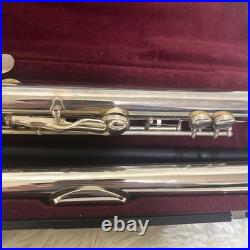YAMAHA YFL-261SII Flute Covered Keys Offset Excellent Used With Hard Soft Case