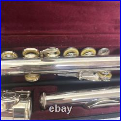 YAMAHA YFL-261SII Flute Covered Keys Offset Excellent Used With Hard Soft Case