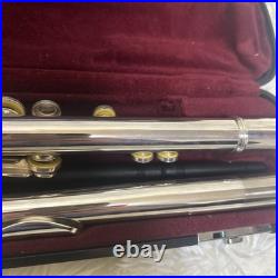 YAMAHA YFL-261SII Flute Covered Keys Offset Excellent Used With Hard Soft Case