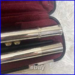 YAMAHA YFL-261SII Flute Covered Keys Offset Excellent Used With Hard Soft Case