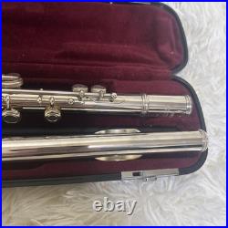 YAMAHA YFL-261SII Flute Covered Keys Offset Excellent Used With Hard Soft Case
