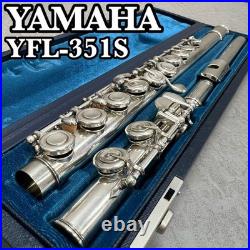 YAMAHA YFL-351S Flute E-Mechanism Offset Covered Keys Used With Hard Case