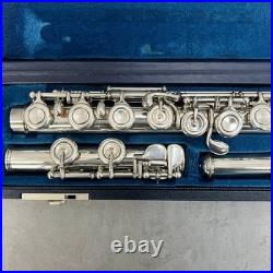 YAMAHA YFL-351S Flute E-Mechanism Offset Covered Keys Used With Hard Case