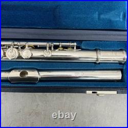 YAMAHA YFL-351S Flute E-Mechanism Offset Covered Keys Used With Hard Case
