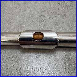 YAMAHA YFL-351S Flute E-Mechanism Offset Covered Keys Used With Hard Case