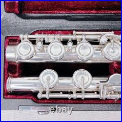 YAMAHA YFL-451 Flute Silver E mechanism Grape Engraving Model Used with Case