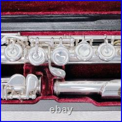 YAMAHA YFL-451 Flute Silver E mechanism Grape Engraving Model Used with Case