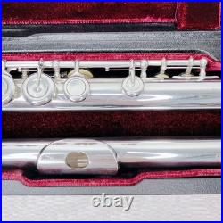 YAMAHA YFL-451 Flute Silver E mechanism Grape Engraving Model Used with Case