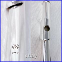 YAMAHA YFL-451 Flute Silver E mechanism Grape Engraving Model Used with Case