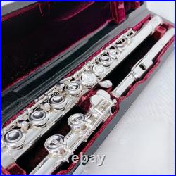 YAMAHA YFL-451 Flute Silver E mechanism Grape Engraving Model Used with Case