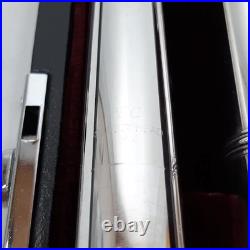 YAMAHA YFL-614 Flute Silver Body Professional Model Used With Hard Case