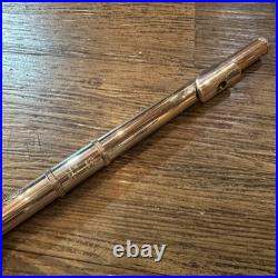 YAMAHA YFL-63 Flute All Silver E mechanism Closed Key Used with Hard Case