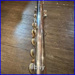 YAMAHA YFL-63 Flute All Silver E mechanism Closed Key Used with Hard Case